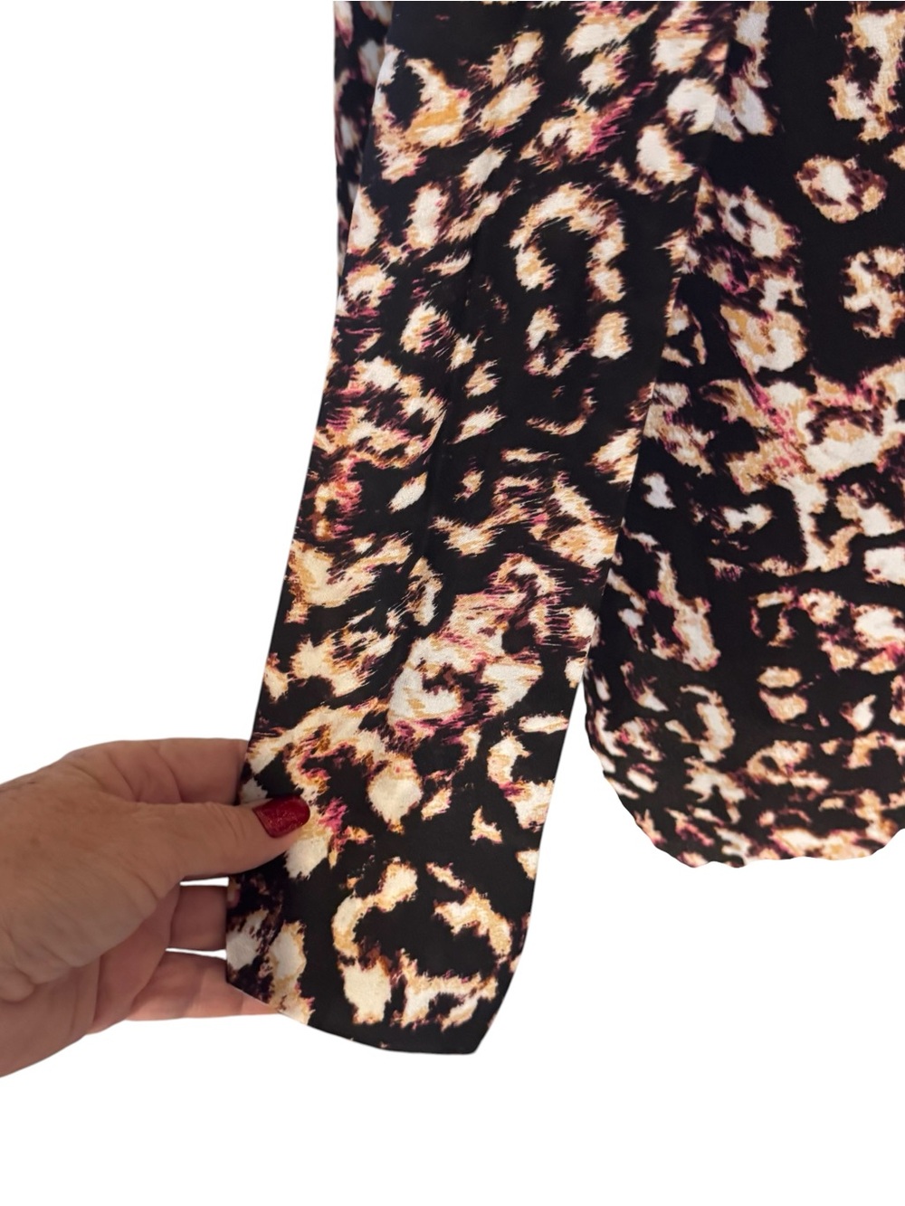 AVA & VIV Black and Pink Tie-Neck Sleeveless Blouse PLUS: 2X #L - Picture 5 of 9